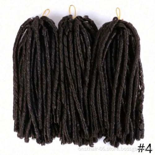 MYZYR soft faux locs crochet hair braiding hair extension jamaican bounce 14INCH 15 roots/pack crotchet braids synthetic goddess